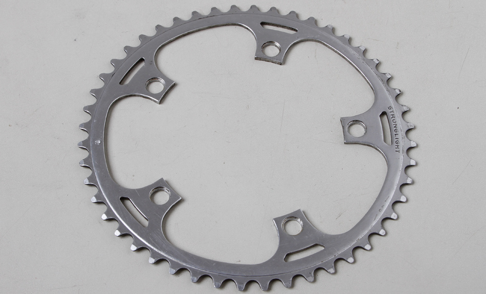 Plateau Intérieur Stronglight 42 Dents 130mm BCD - Alu Argenté - Vintage VGC